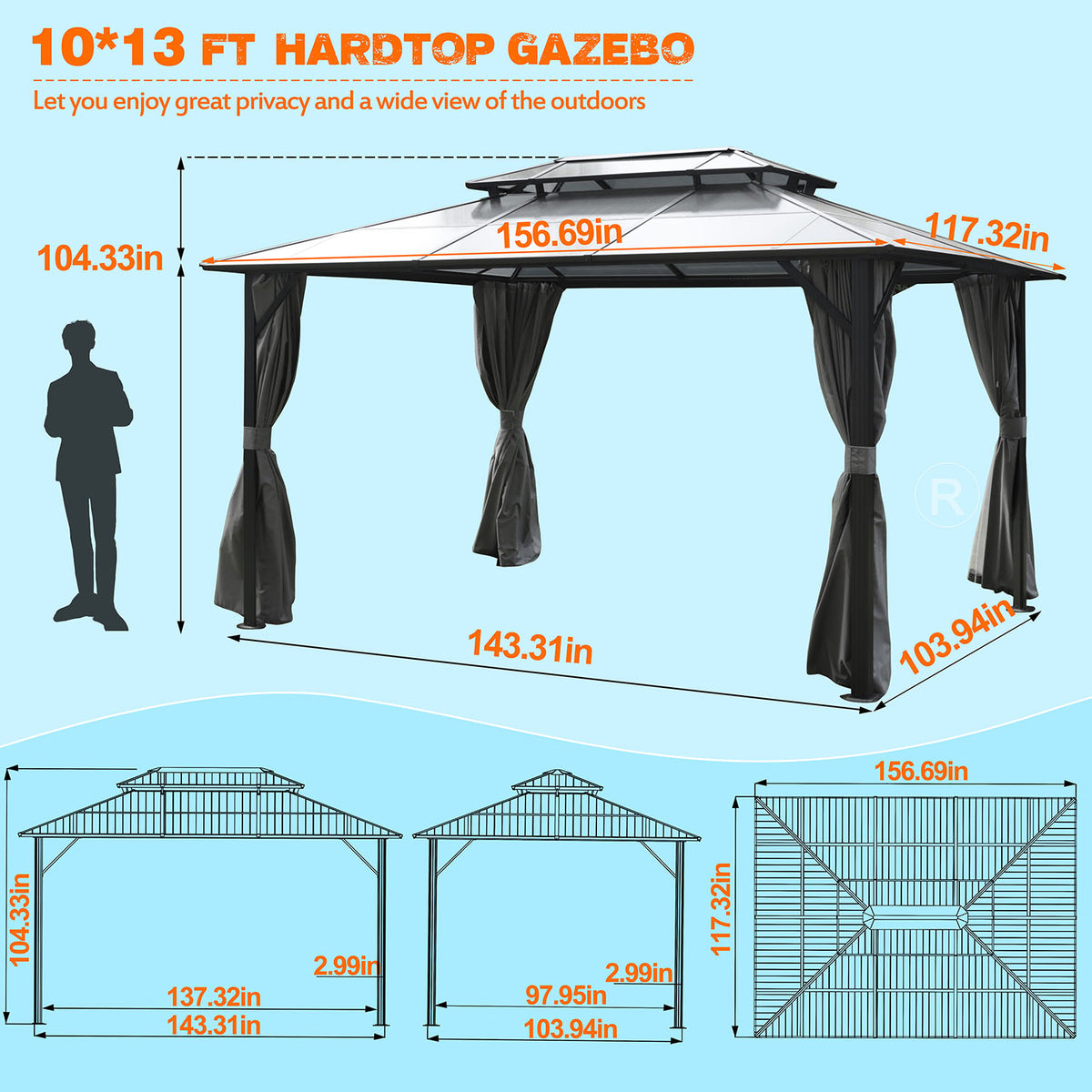 10 X 13FT heavy duty gazebo