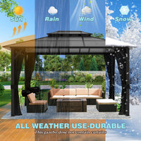 Outdoor Gazebo with curtains and netting
