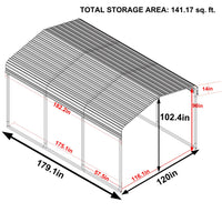 29-gauge steel roof carport