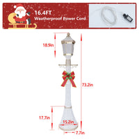 6ft Christmas lamp post with 16.4ft power cord