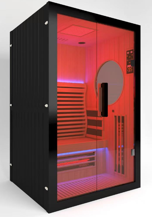 Veikous 2 Person Indoor Sauna, Far Infrared Sauna Kit with Full Spectrum Chromotherapy Light and Bluetooth Audio