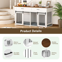 Dog Crate End Table with divider