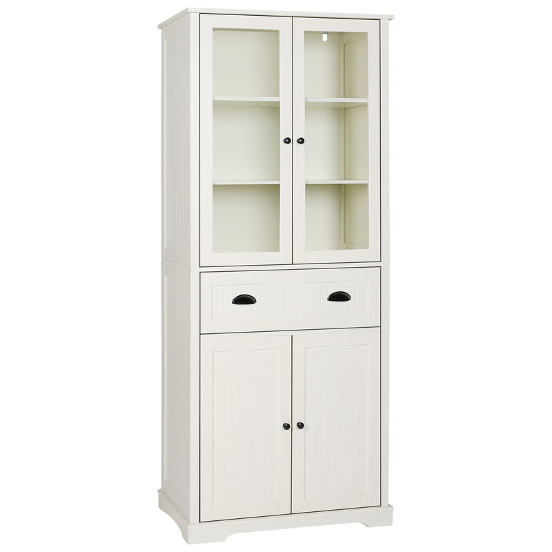 72" Kitchen Pantry Storage Cabinet Cupboard with Doors and Shelves