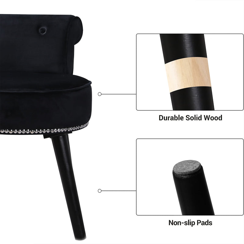 veikous VEIKOUS Vanity Stool Chair Makeup with Low Back -  veikous Vanity chairs 75.99