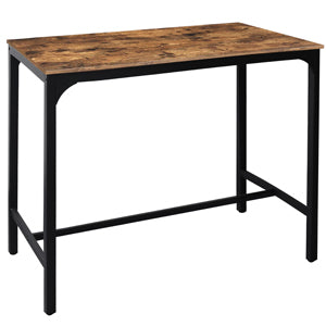 VEIKOUS 47'' High Bar Table Industrial Dining Table, Tall Counter Height Pub Table for Dining Room, Kitchen or Living Room