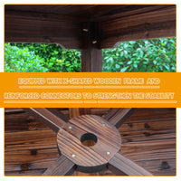 VEIKOUS Patio Table with Umbrella Hole, Square Outdoor Dining Table for 4