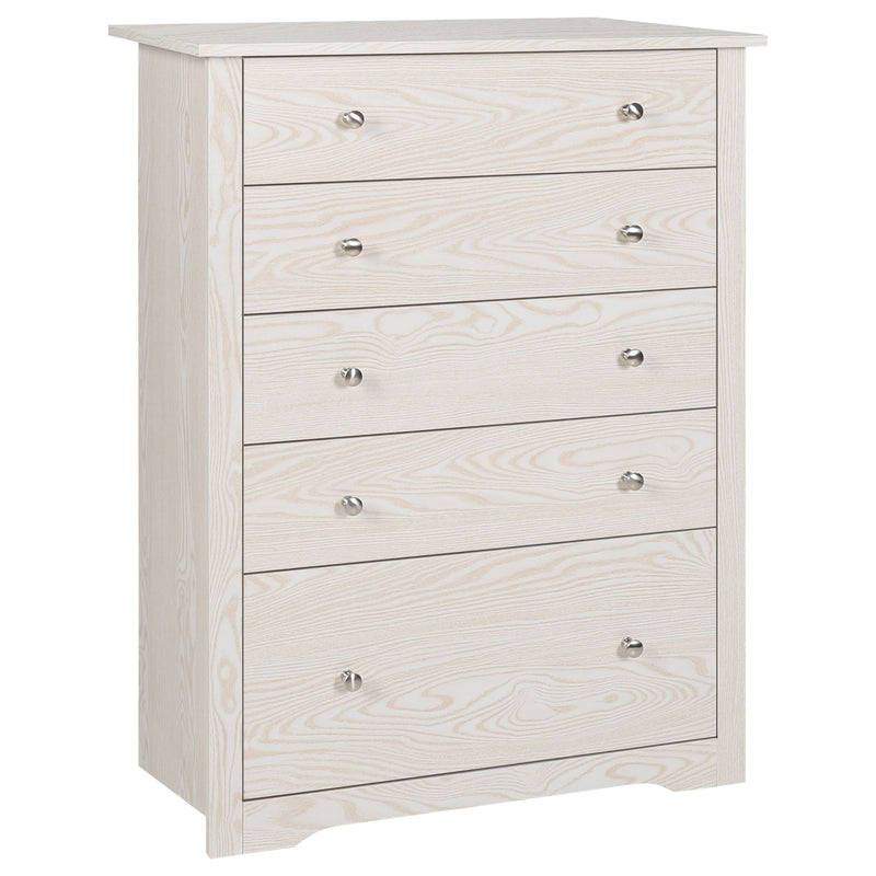 VEIKOUS Oversized Dresser Chest of Drawers for Bedroom Storage, Tall 5 Drawer Dresser Wood Grain with Metal Knobs for Living Room, Hallway and Entryway