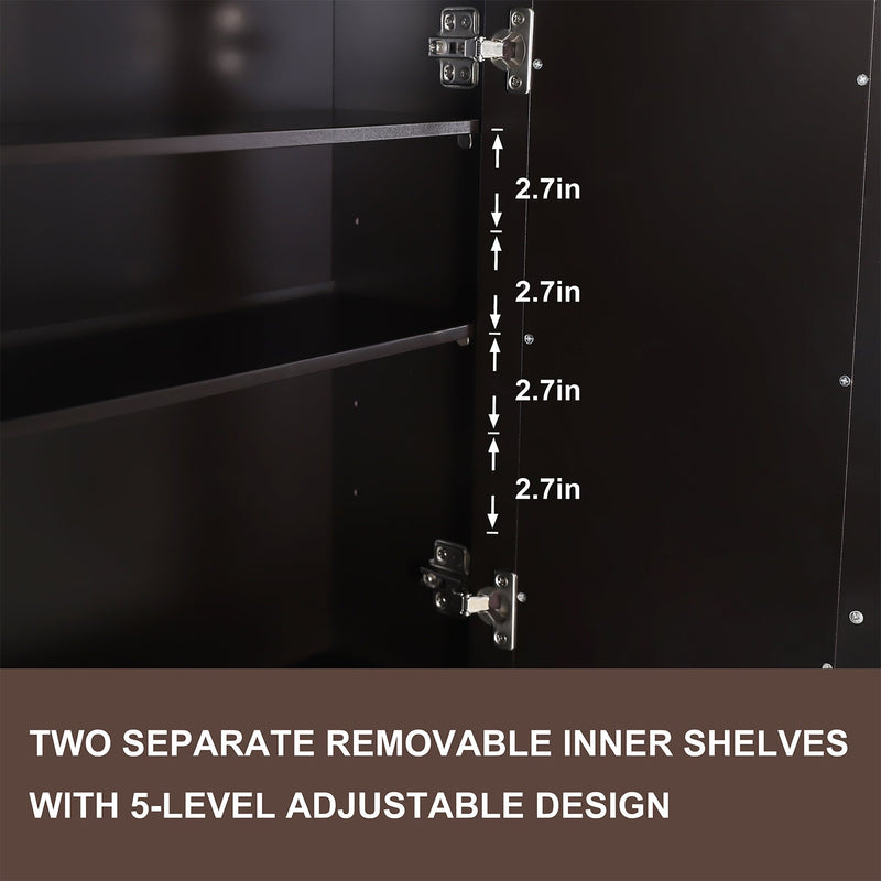 veikous Oversized Bathroom Medicine Cabinet Wall Mounted Storage with Mirrors -  veikous Medicine cabinets 85.99