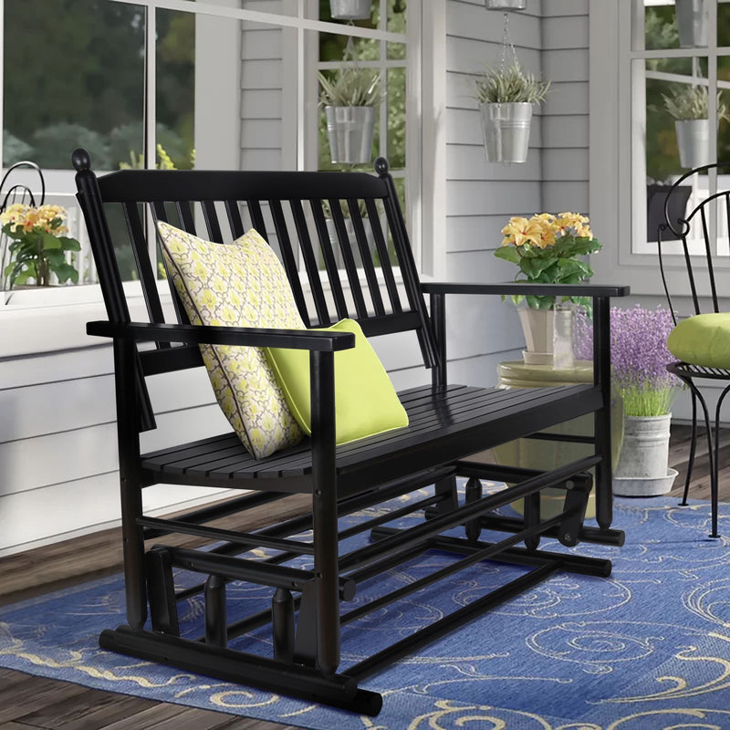  veikous Patio Glider Swing Bench Porch Loveseat Chair for Outdoor -  veikous Gliders 199.99